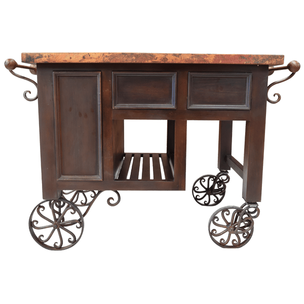 Bar Cart  bcart03-4 - Jorge Kurczyn Furniture