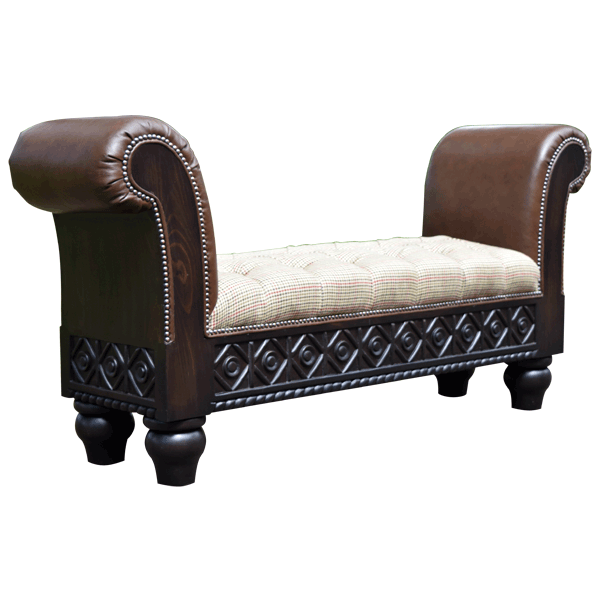 Bench Cipriano 2 bch07b-2 - Jorge Kurczyn Furniture