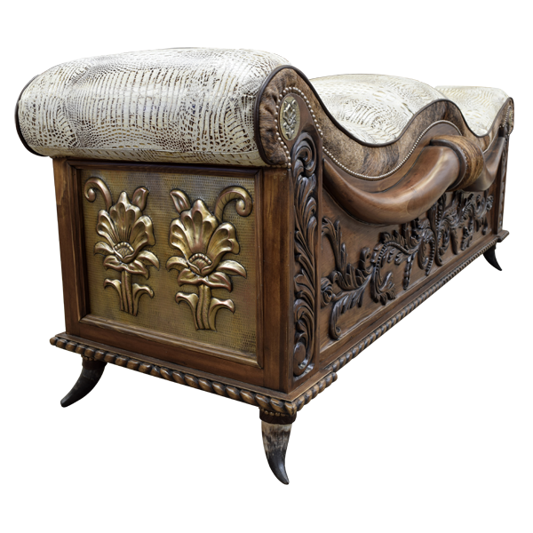 Bench Long Horn 4 bch48c-2 - Jorge Kurczyn Furniture