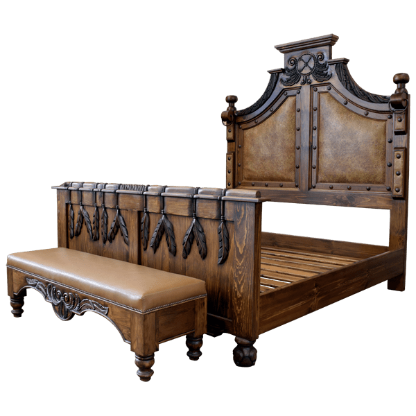 Bed Indio 3 bed13b-3 - Jorge Kurczyn Furniture