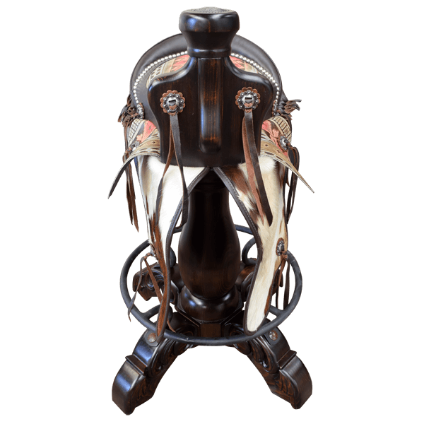 Bar Stool Saddle Turquesa 2 bst30c-1 - Jorge Kurczyn Furniture