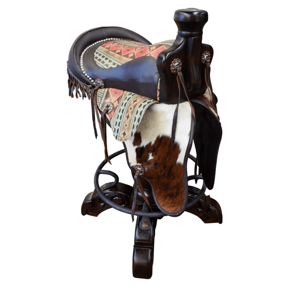 Bar Stool Saddle Turquesa 2 bst30c-2 - Jorge Kurczyn Furniture