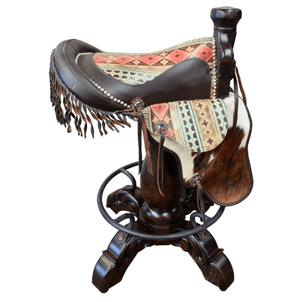 Bar Stool Saddle Turquesa 2 bst30c-3 - Jorge Kurczyn Furniture
