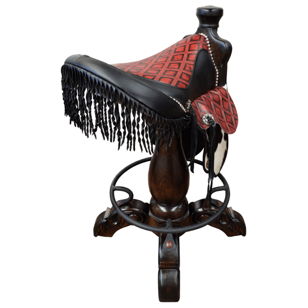 Bar Stool Saddle Rojo 2 bst30e-4 - Jorge Kurczyn Furniture