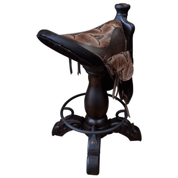 Bar Stool Saddle 16 bst31g-5 - Jorge Kurczyn Furniture