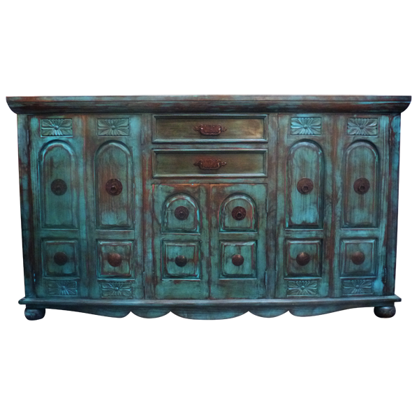 Credenza Turquesa Añejo cred11-1 - Jorge Kurczyn Furniture