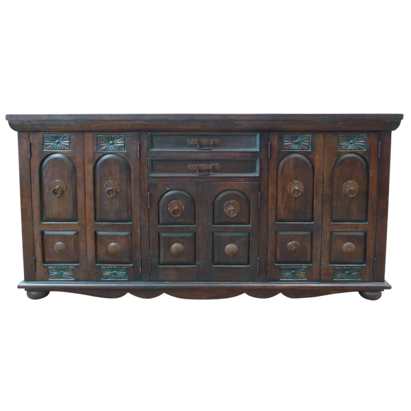 Credenza Turquesa Añejo 2 cred11a-1 - Jorge Kurczyn Furniture