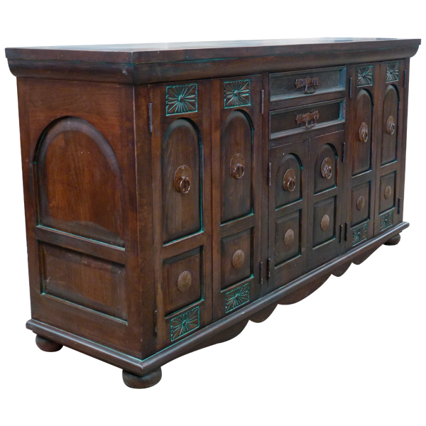 Credenza Turquesa Añejo 2 cred11a-2 - Jorge Kurczyn Furniture