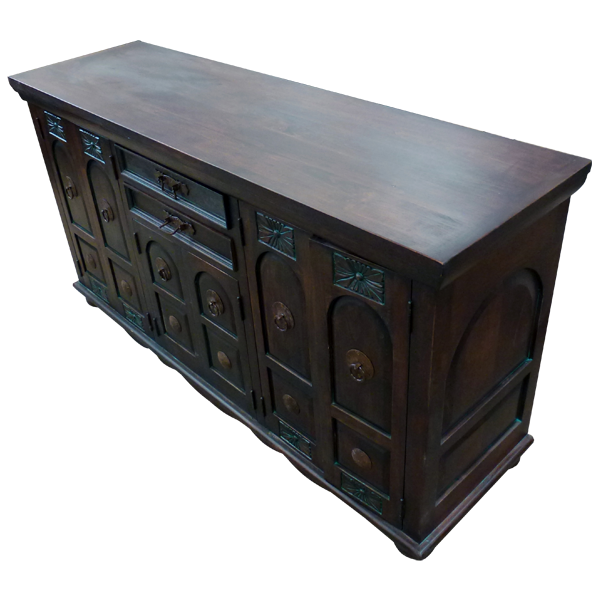 Credenza Turquesa Añejo 2 cred11a-4 - Jorge Kurczyn Furniture