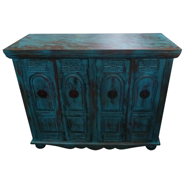 Credenza Turquesa Añejo 3 cred11b-3 - Jorge Kurczyn Furniture