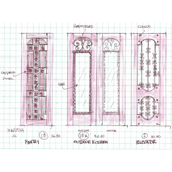 Custom made door  door46-1 - Jorge Kurczyn Furniture