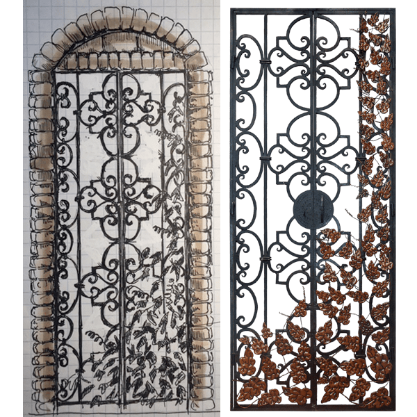 Custom made door  door97-1 - Jorge Kurczyn Furniture