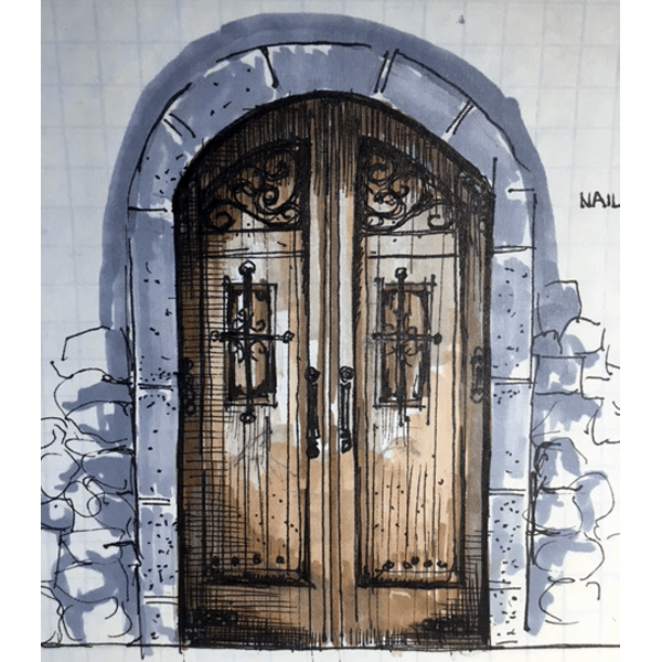 Custom made door  door98-1 - Jorge Kurczyn Furniture