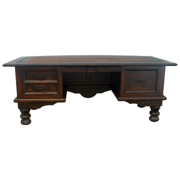 Desk Puro Rancho 2 Executive dsk14a-3 - Jorge Kurczyn Furniture