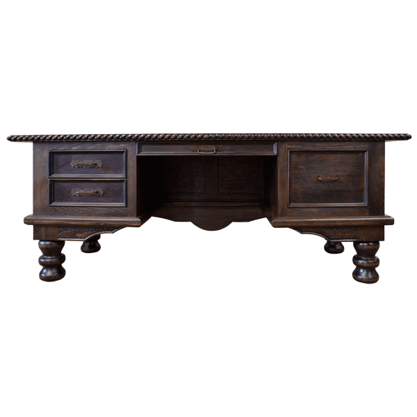 Desk Puro Rancho 5 Executive dsk14f-4 - Jorge Kurczyn Furniture