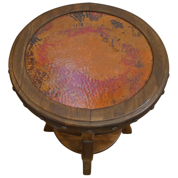 End Table Copper Drum etbl92-2 - Jorge Kurczyn Furniture