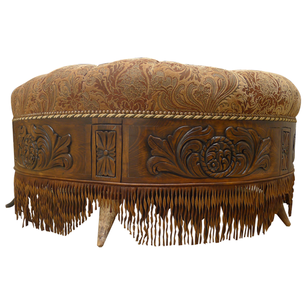 Ottoman Elegant Cow Horn 5 otm07f-2 - Jorge Kurczyn Furniture