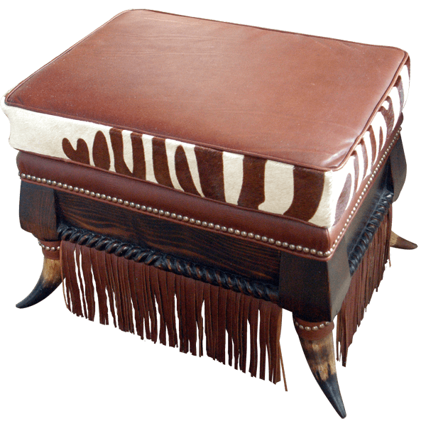 Ottoman Zebra 2 otm12a-1 - Jorge Kurczyn Furniture