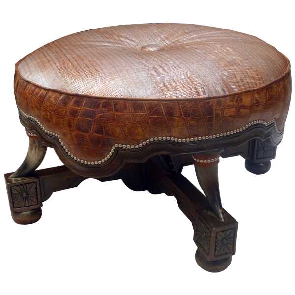 Ottoman Cocodrilo Dominante otm14-1 - Jorge Kurczyn Furniture