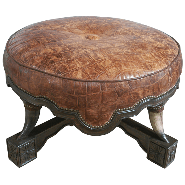 Ottoman Cocodrilo Dominante 2 otm14b-1 - Jorge Kurczyn Furniture