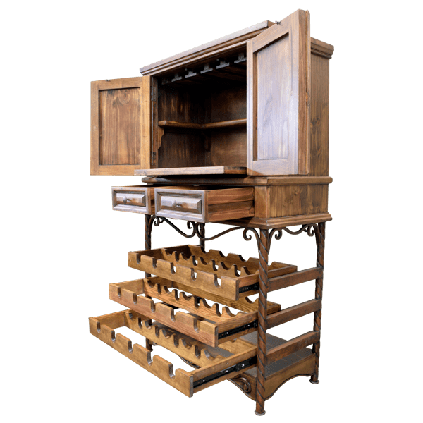 Wine Cabinet  wcab12-3 - Jorge Kurczyn Furniture